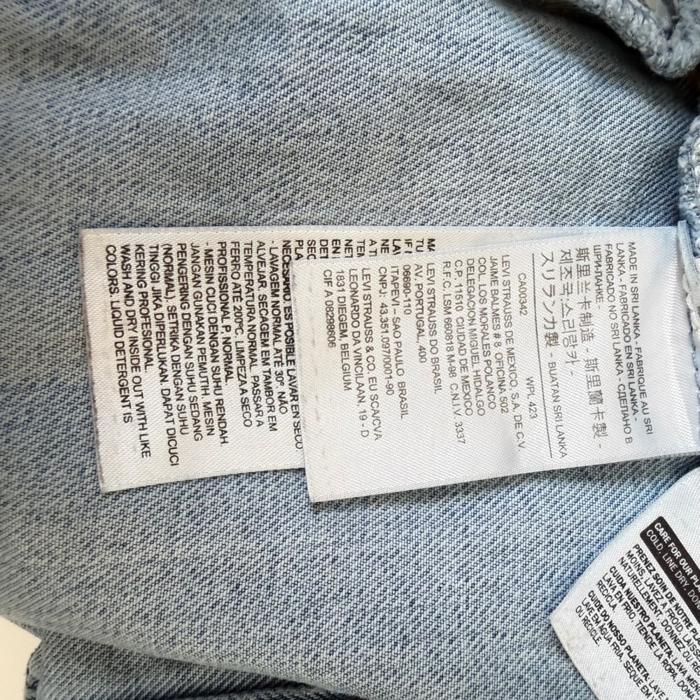 Levis Mens Light Wash Denim Trucker Jacket 29944-0000 Size L Casual Workwear - Picture 7 of 10